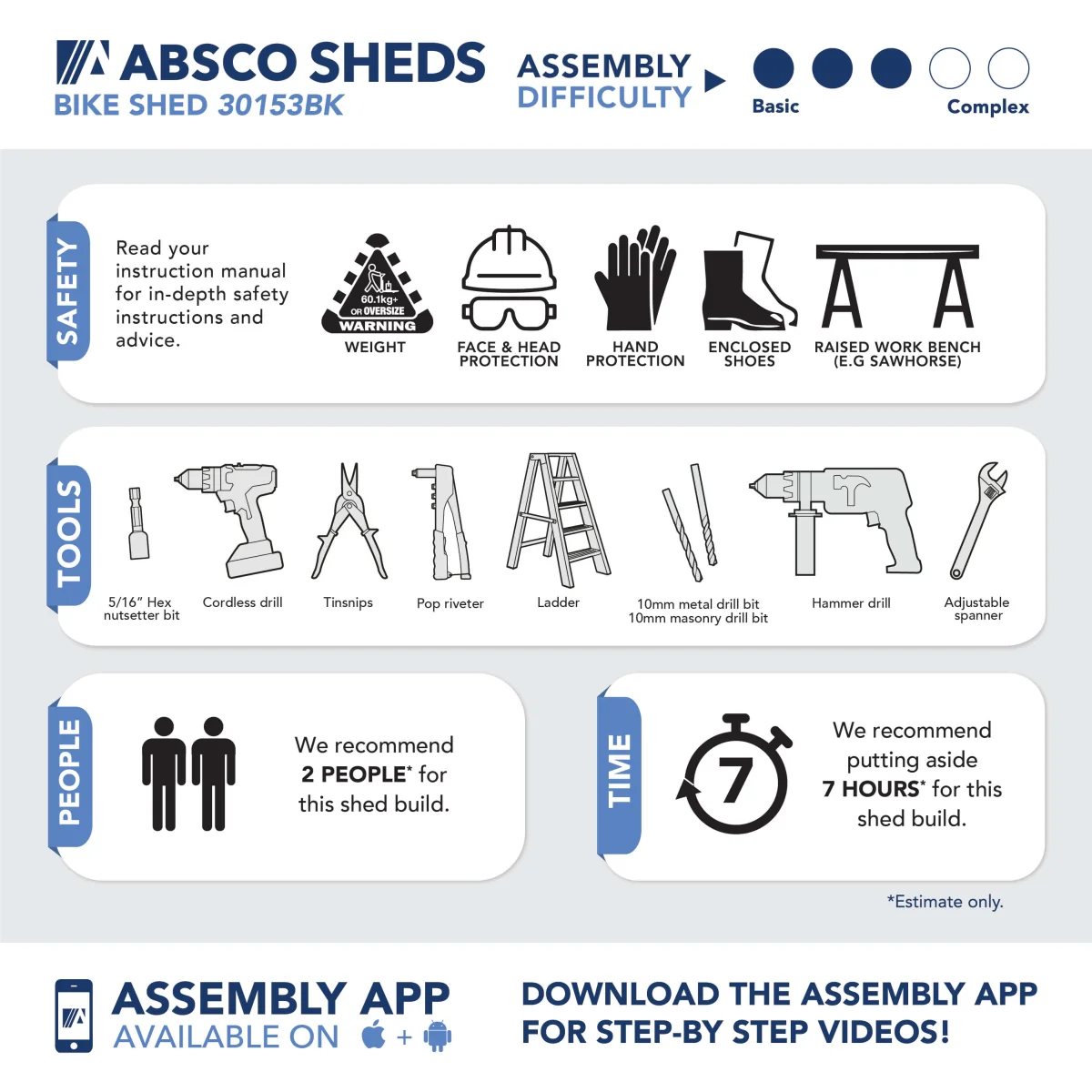 Absco | 10x5 ft Lean To Metal Bike Shed - Image 11