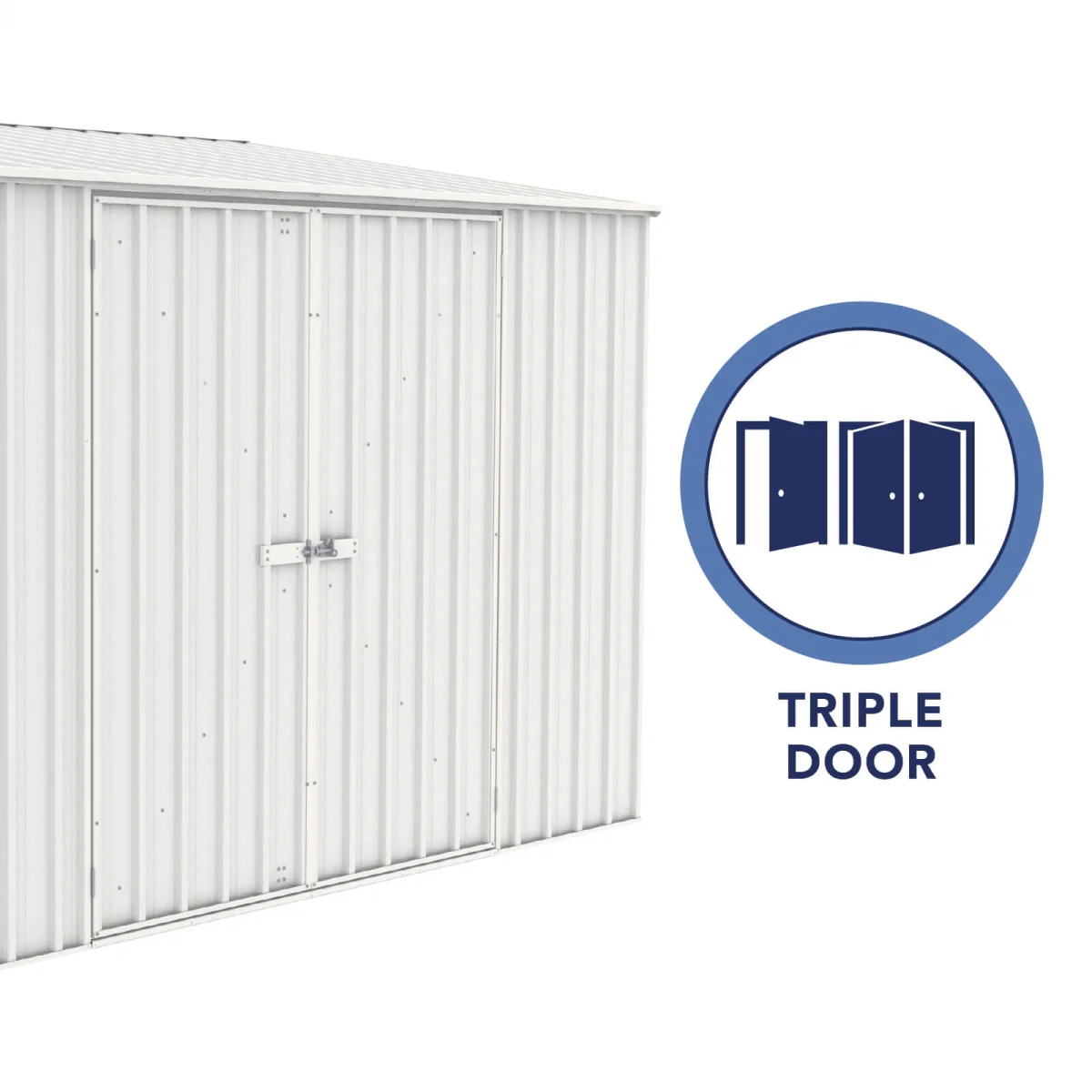 Absco | 10x5 ft Lean To Metal Bike Shed - Image 14