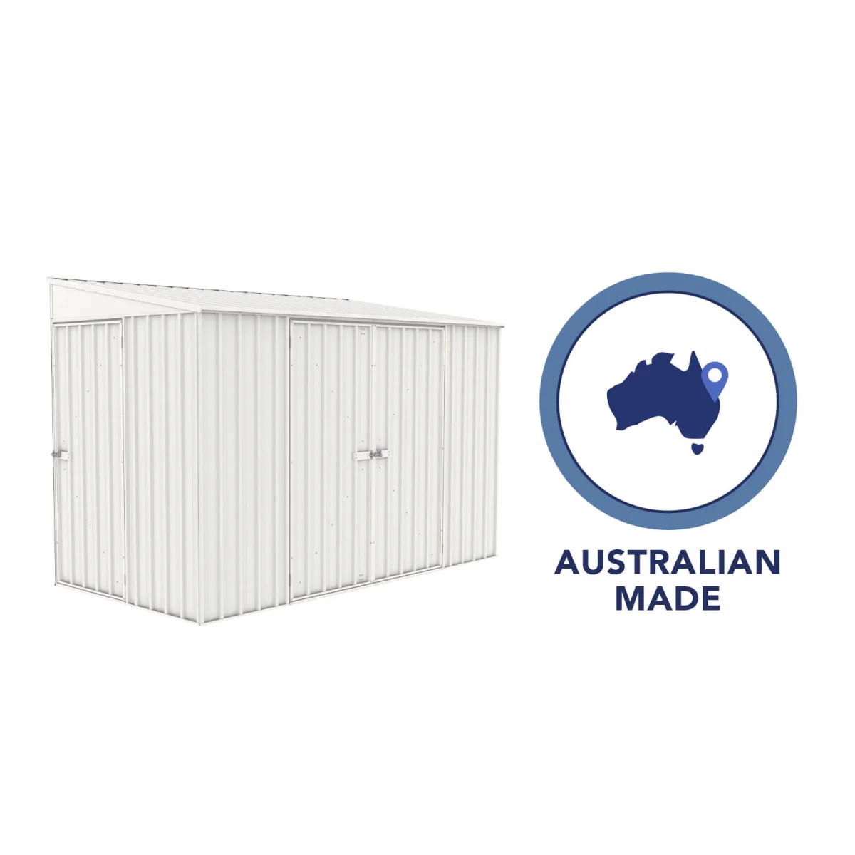Absco | 10x5 ft Lean To Metal Bike Shed - Image 16