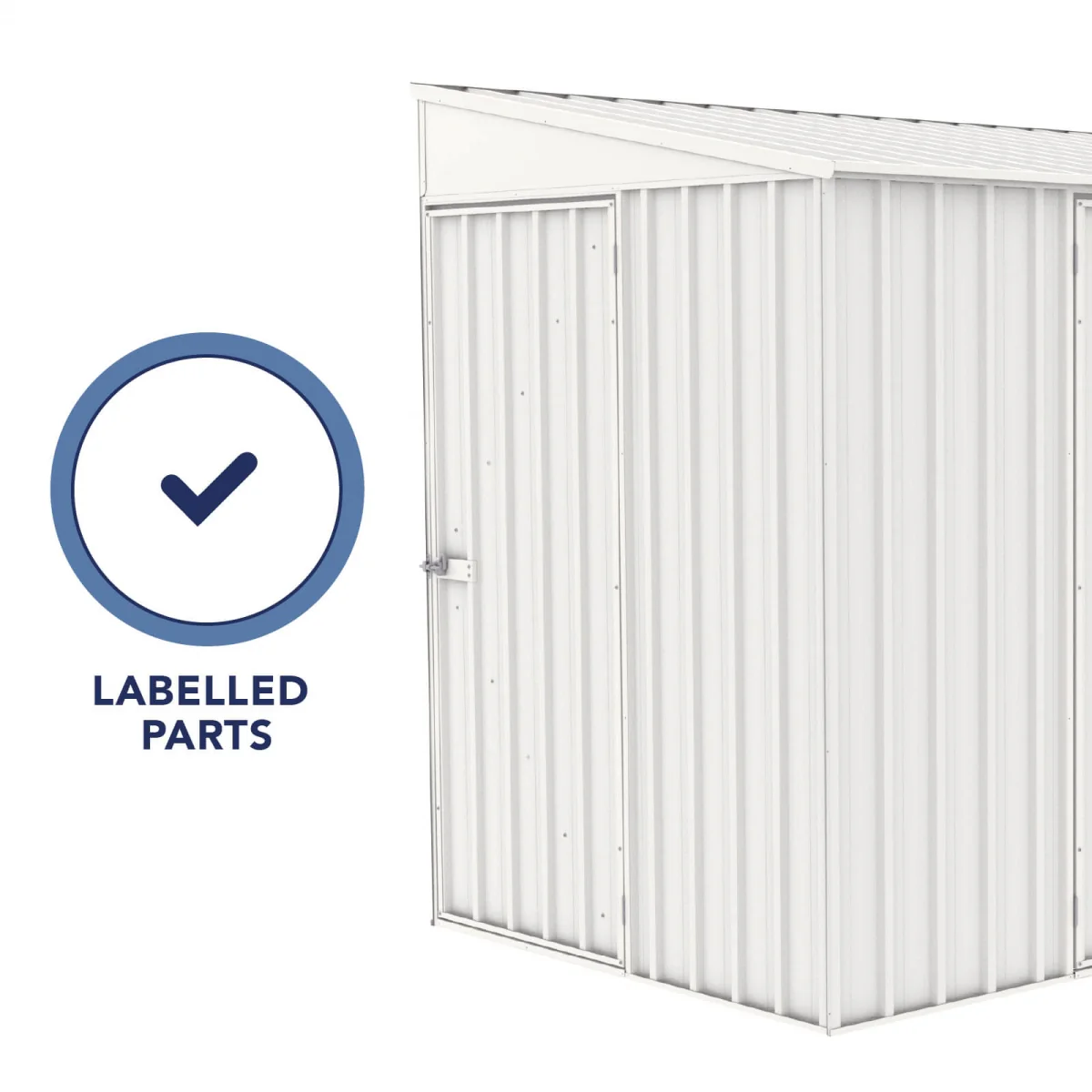 Absco | 10x5 ft Lean To Metal Bike Shed - Image 17