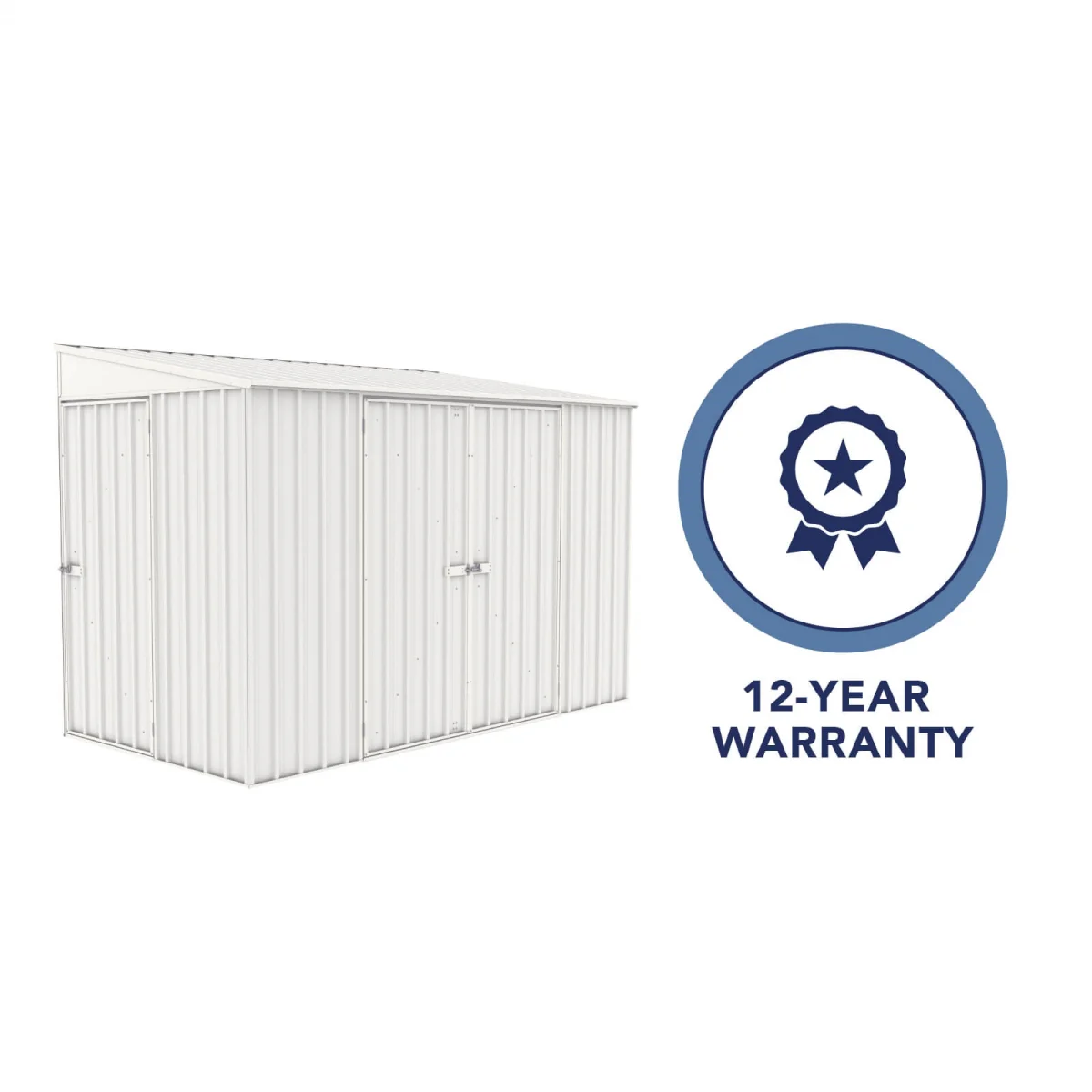 Absco | 10x5 ft Lean To Metal Bike Shed - Image 19