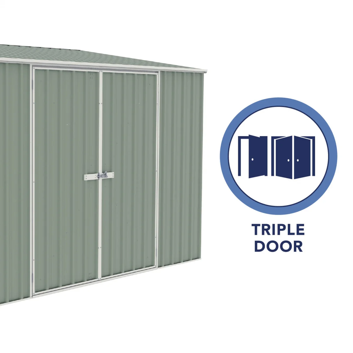 Absco | 10x5 ft Lean To Metal Bike Shed - Image 23