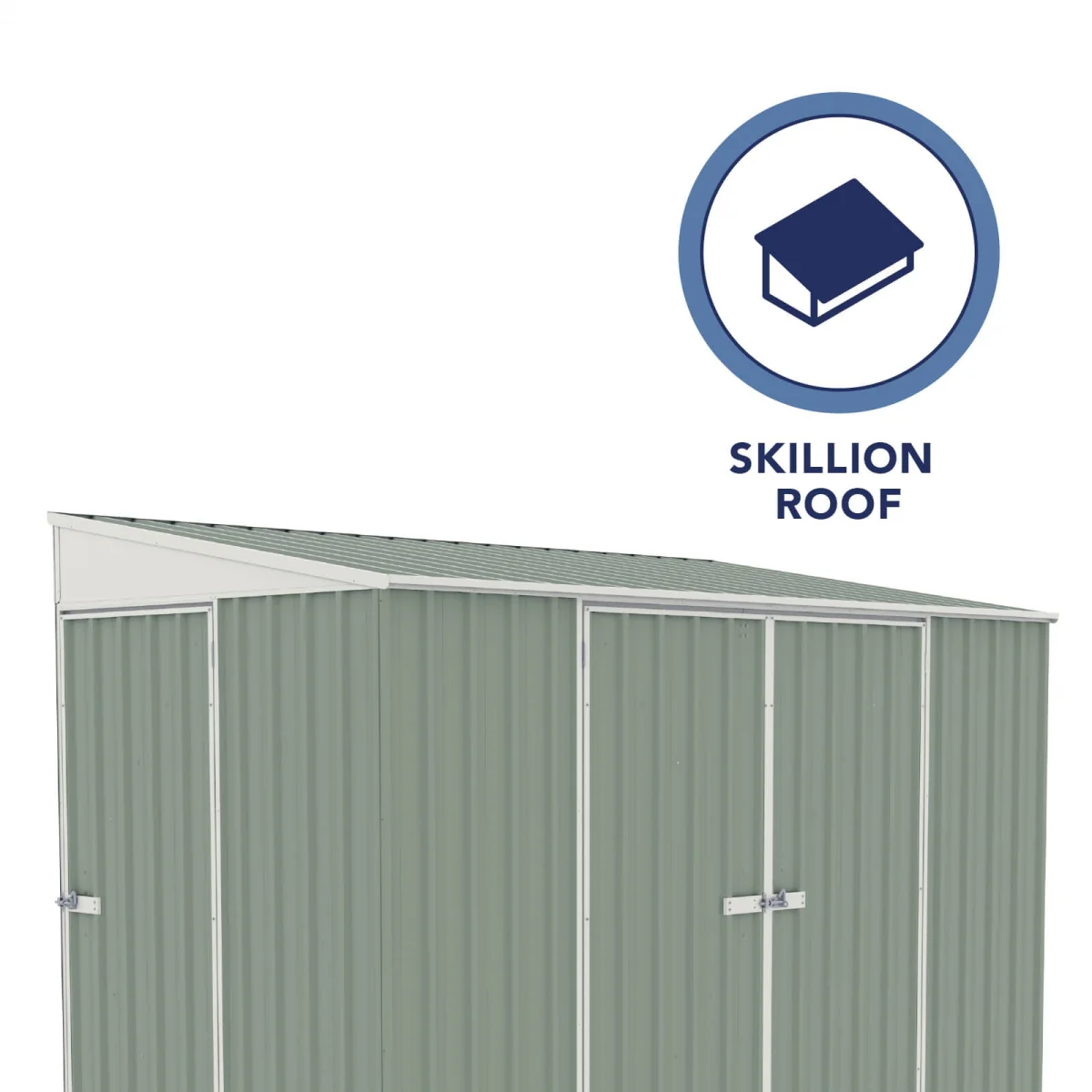 Absco | 10x5 ft Lean To Metal Bike Shed - Image 24