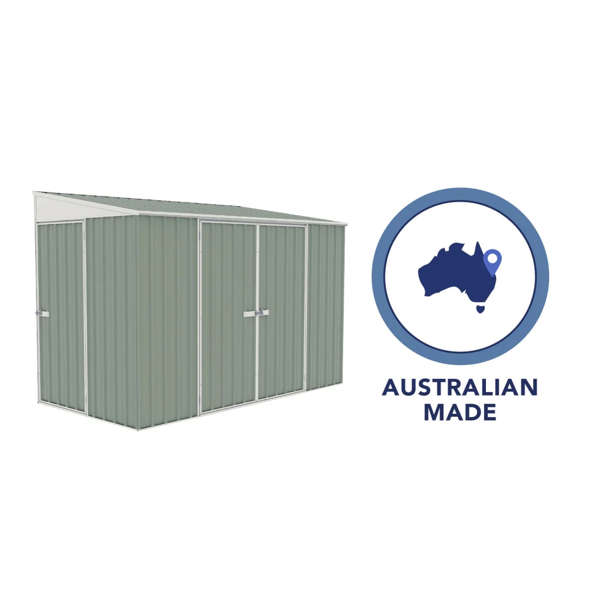 Absco | 10x5 ft Lean To Metal Bike Shed - Image 25