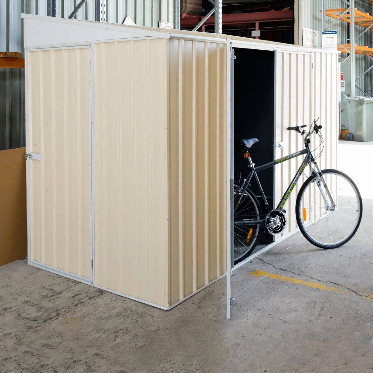 Absco | 10x5 ft Lean To Metal Bike Shed - Image 32