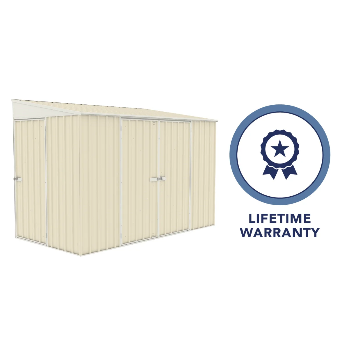 Absco | 10x5 ft Lean To Metal Bike Shed - Image 36