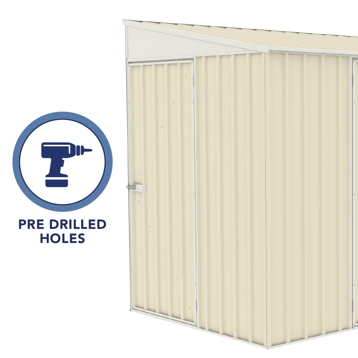 Absco | 10x5 ft Lean To Metal Bike Shed - Image 37
