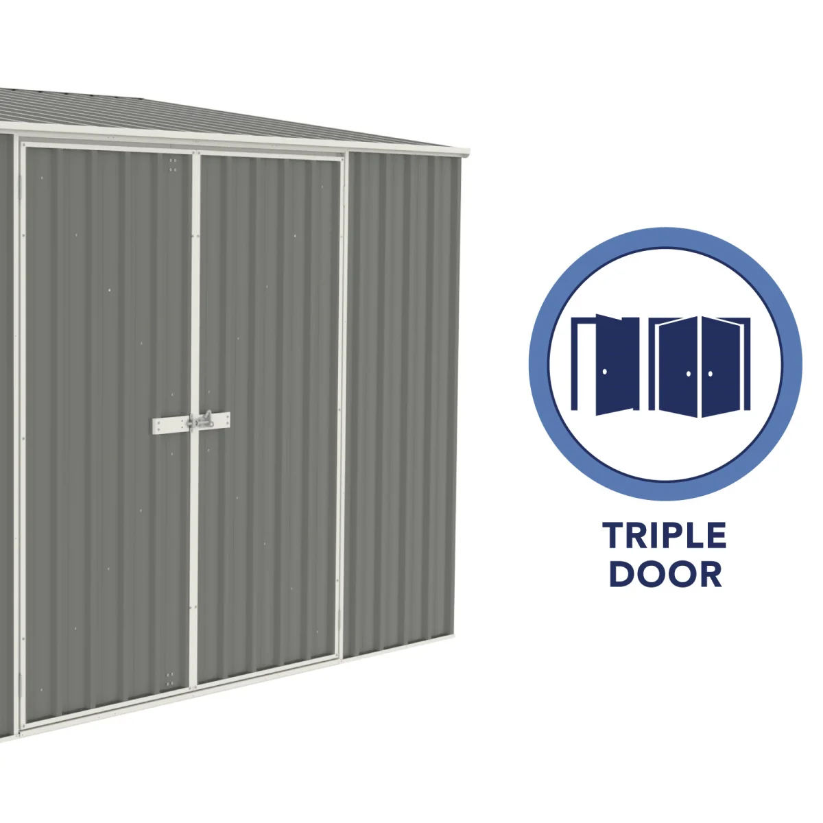 Absco | 10x5 ft Lean To Metal Bike Shed - Image 5