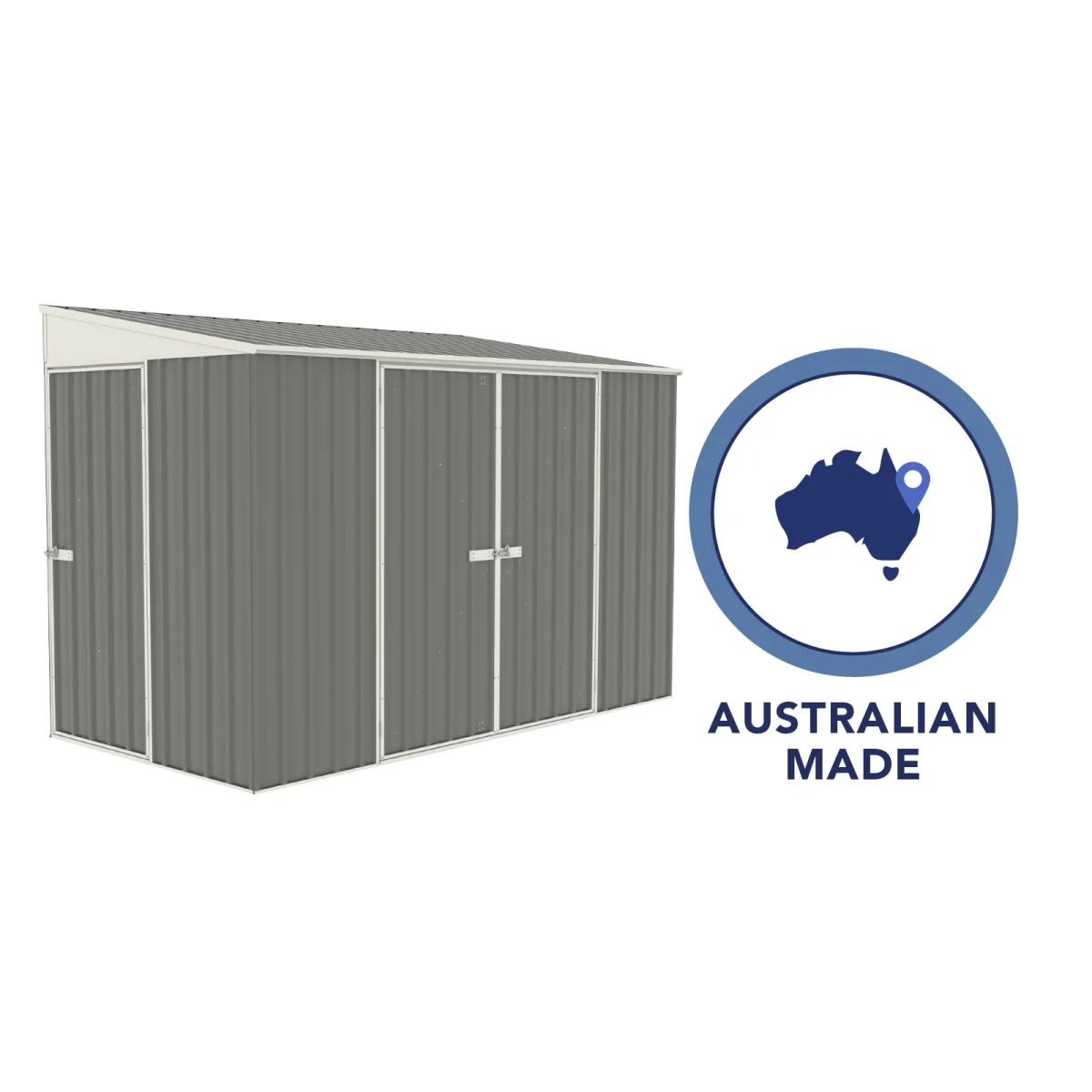 Absco | 10x5 ft Lean To Metal Bike Shed - Image 7