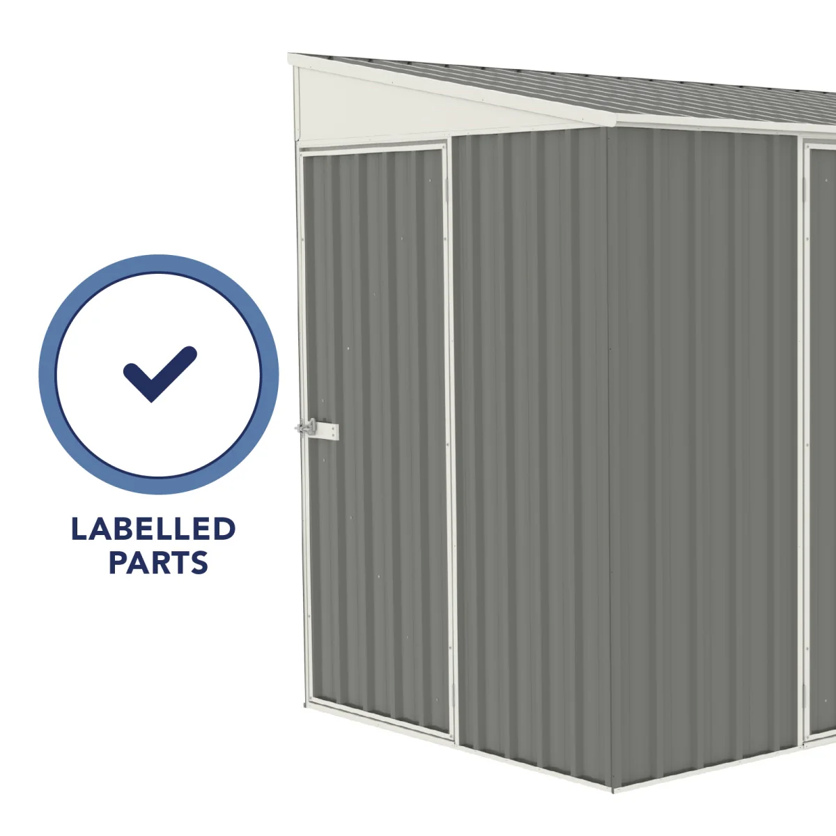 Absco | 10x5 ft Lean To Metal Bike Shed - Image 8