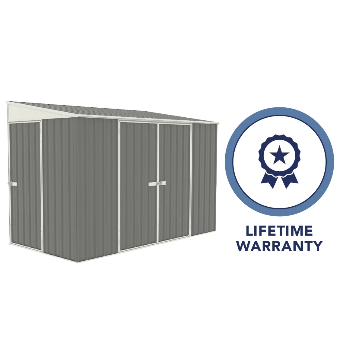 Absco | 10x5 ft Lean To Metal Bike Shed - Image 9