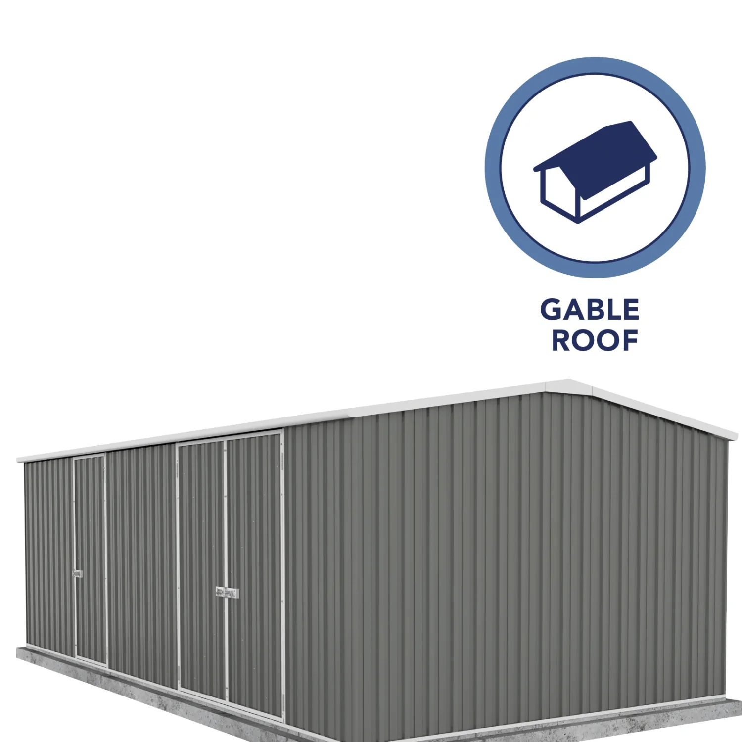 Absco | 20x10x6.6 ft Workshop Metal Shed - Woodland Gray - Image 4