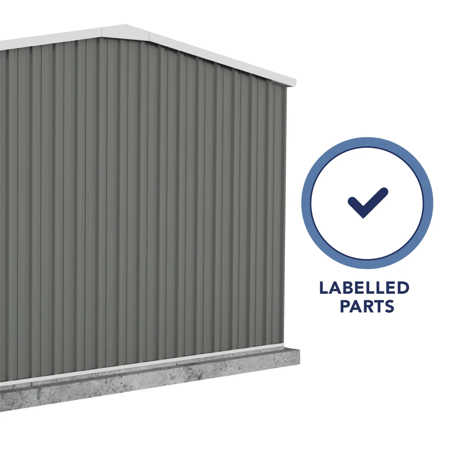 Absco | 20x10x6.6 ft Workshop Metal Shed - Woodland Gray - Image 6