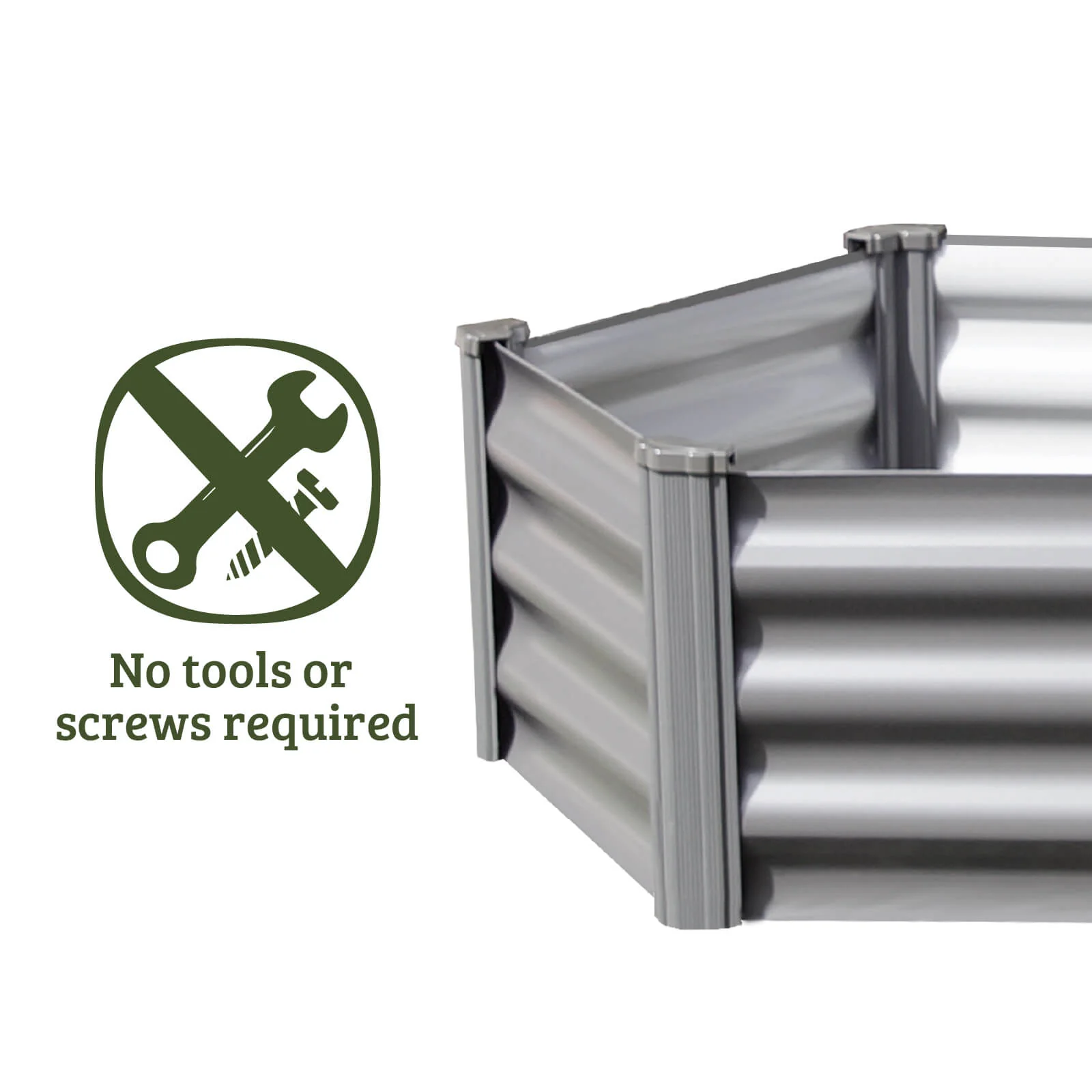 Absco | 39x39x12 in. Hex Metal Raised Garden Bed - Image 4