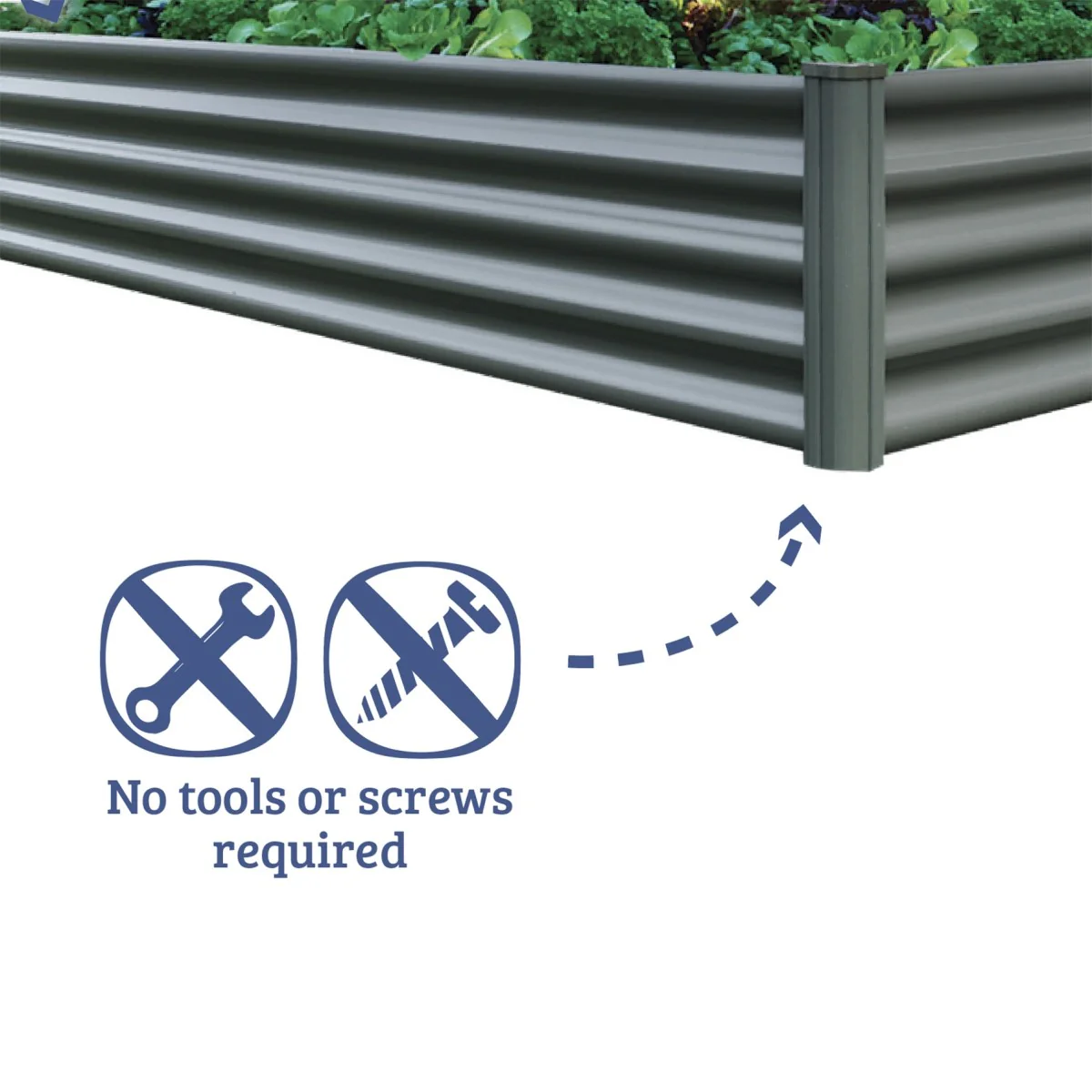 Absco | 4x4x1 ft L Shaped Raised Garden Bed - Image 3