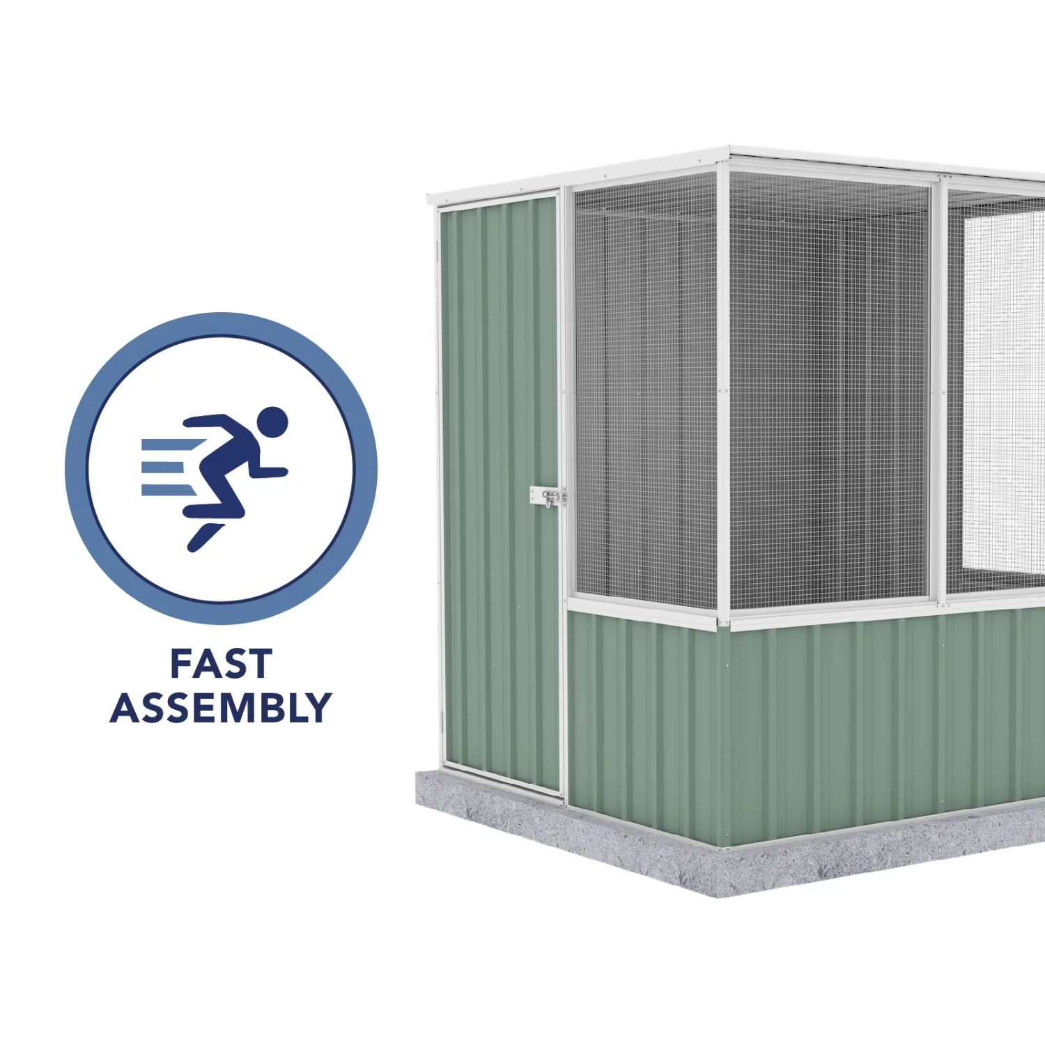 Absco | 5 ft Wide Chicken Coop - Pale Eucalypt - Image 6