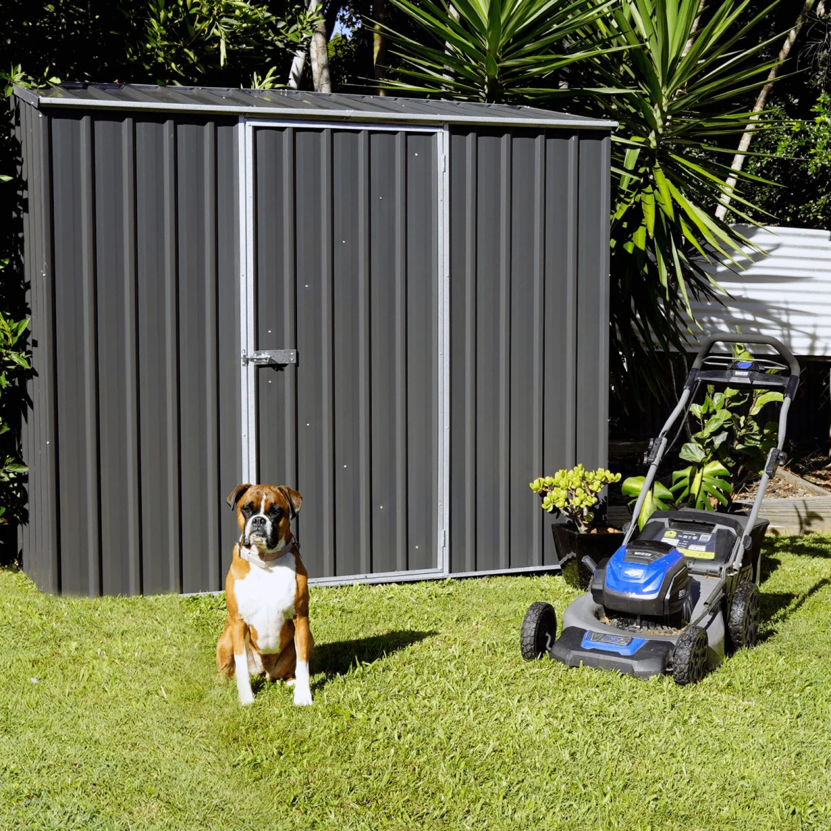 Absco | 7x2.5x6.5 ft Space Saver Metal Storage Shed - Image 6