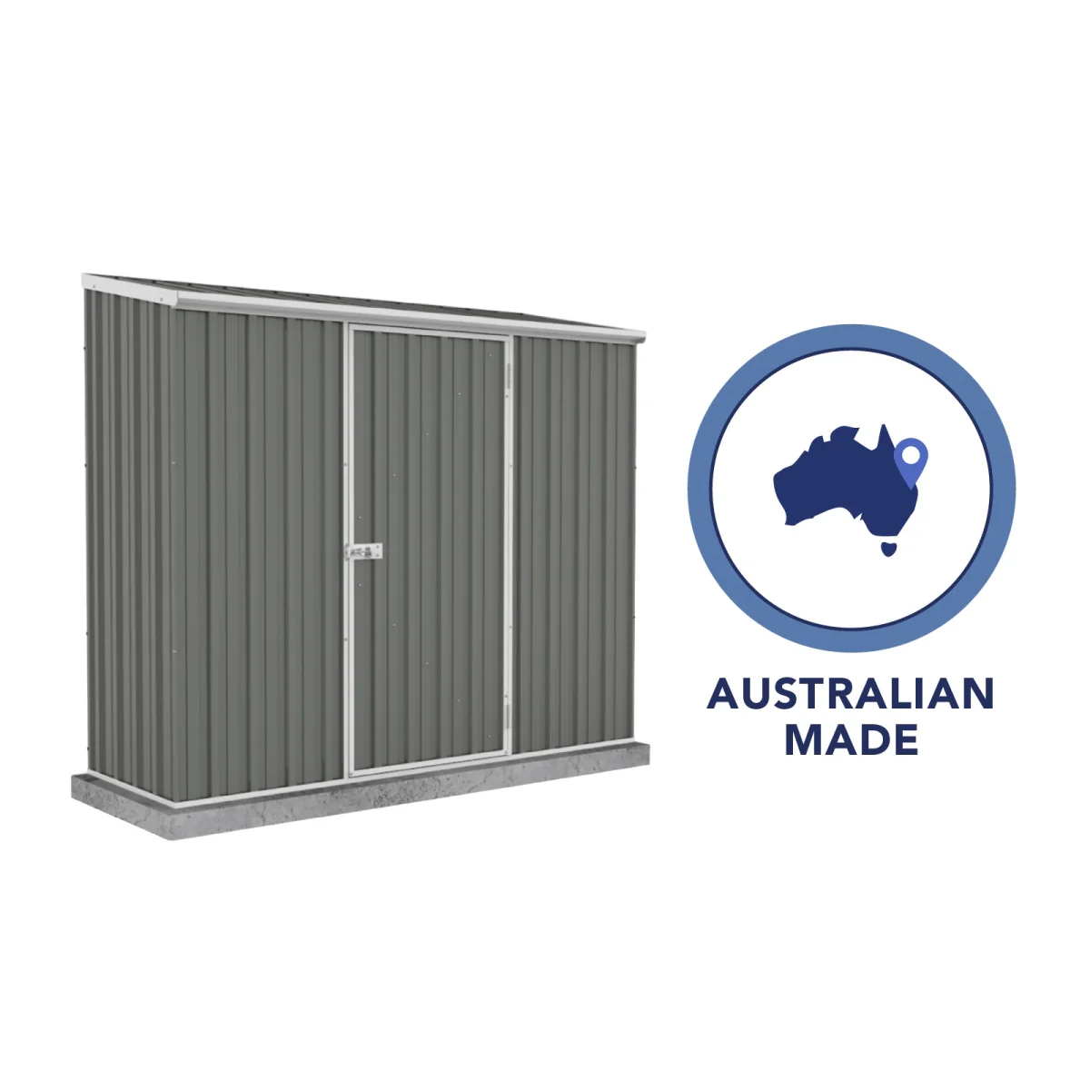 Absco | 7x2.5x6.5 ft Space Saver Metal Storage Shed - Image 7