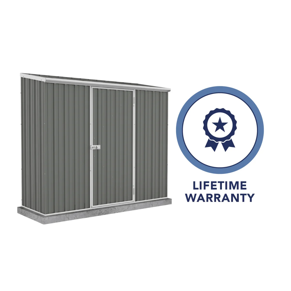 Absco | 7x2.5x6.5 ft Space Saver Metal Storage Shed - Image 8