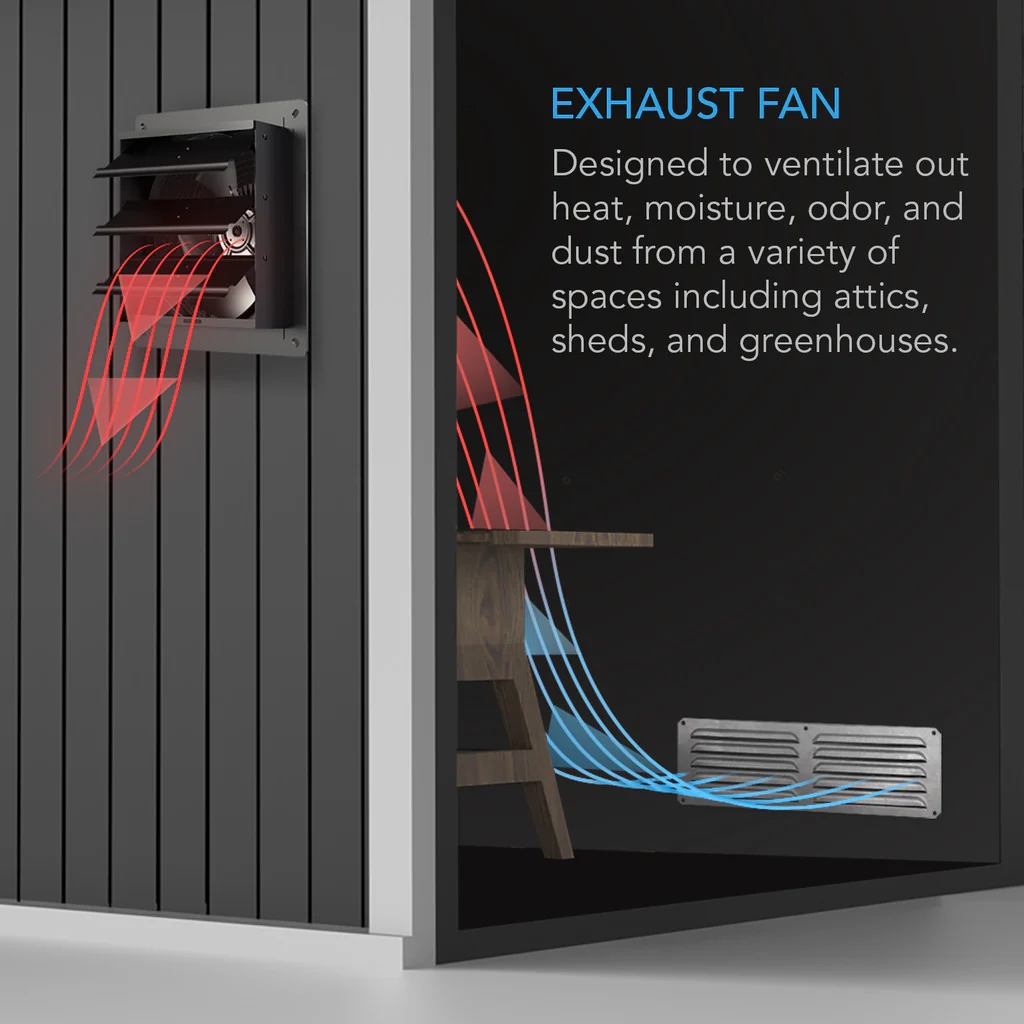 AC Infinity | AIRLIFT Shutter Exhaust Ventilation Fan With Speed Controller - Image 3