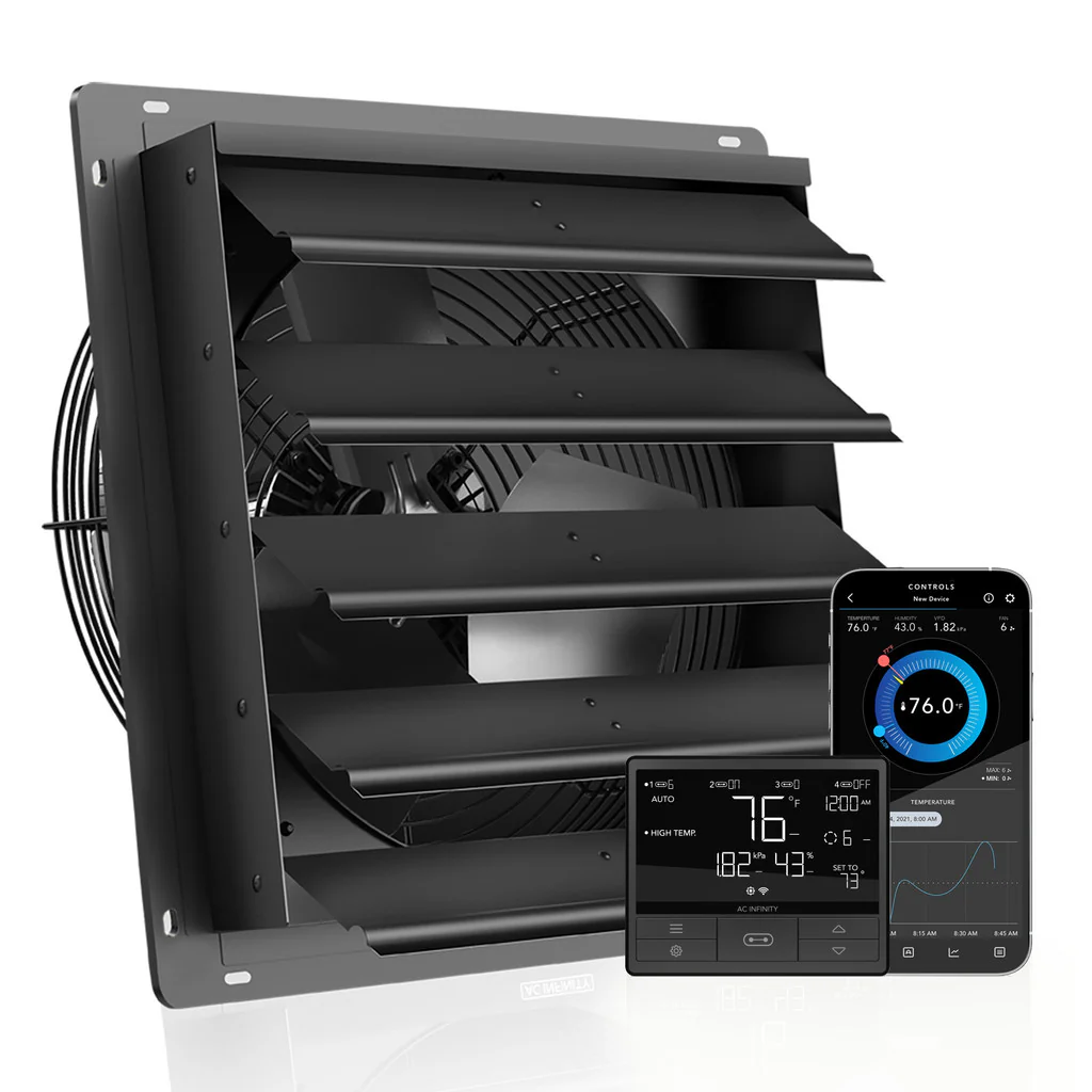 AC Infinity | AIRLIFT Shutter Exhaust Ventilation Fan With Temperature Humidity Controller - Image 14