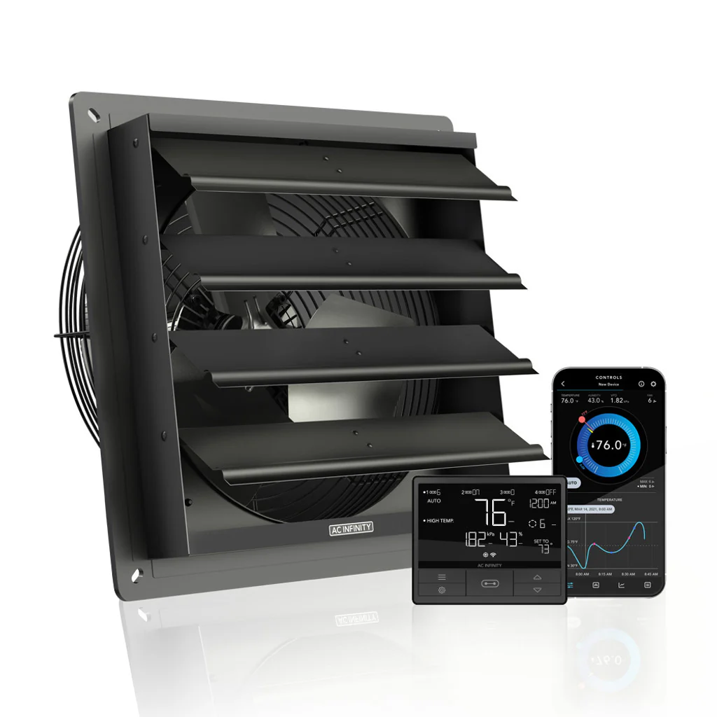 AC Infinity | AIRLIFT Shutter Exhaust Ventilation Fan With Temperature Humidity Controller - Image 8