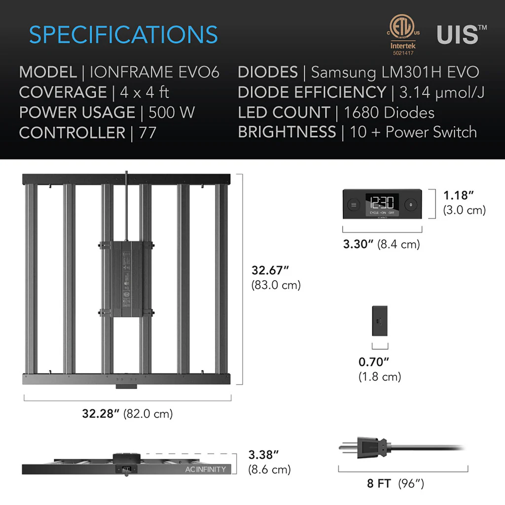 AC Infinity | IONFRAME EVO Series Full-Spectrum LED Grow Lights - Image 25