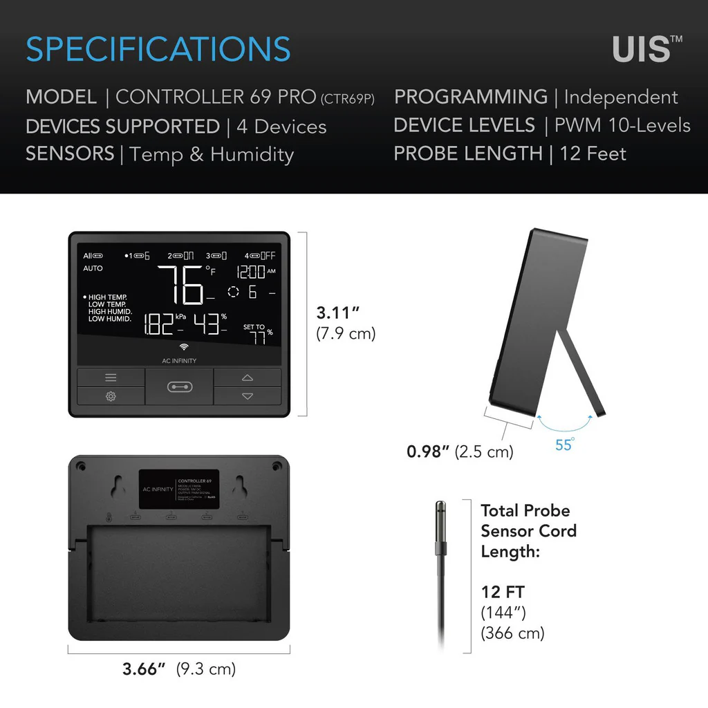 AC Infinity | Smart UIS Controllers (69 Pro + AI+) - Image 9