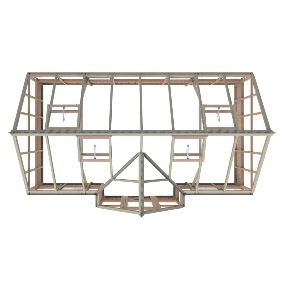 Alton | Cambridge Porch Victorian Half Board Cedar Orangery Greenhouse With 3mm Tempered Glass Glazing - 9 ft. 10 in. Wide - Image 40