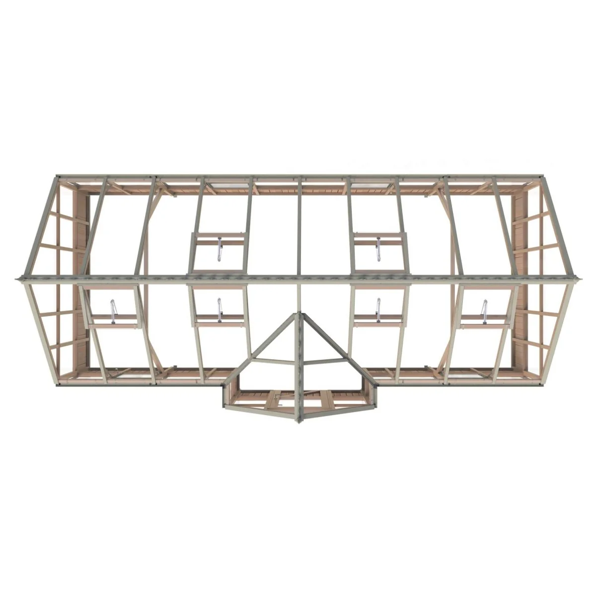 Alton | Cambridge Porch Victorian Half Board Cedar Orangery Greenhouse With 3mm Tempered Glass Glazing - 9 ft. 10 in. Wide - Image 43