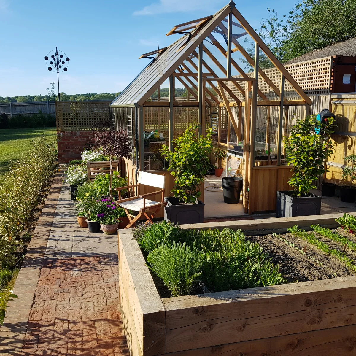 Alton | Cheltenham Victorian Half Board Cedar Greenhouse With 3mm Tempered Glass Glazing - 8 ft. 8 in. Wide - Image 23