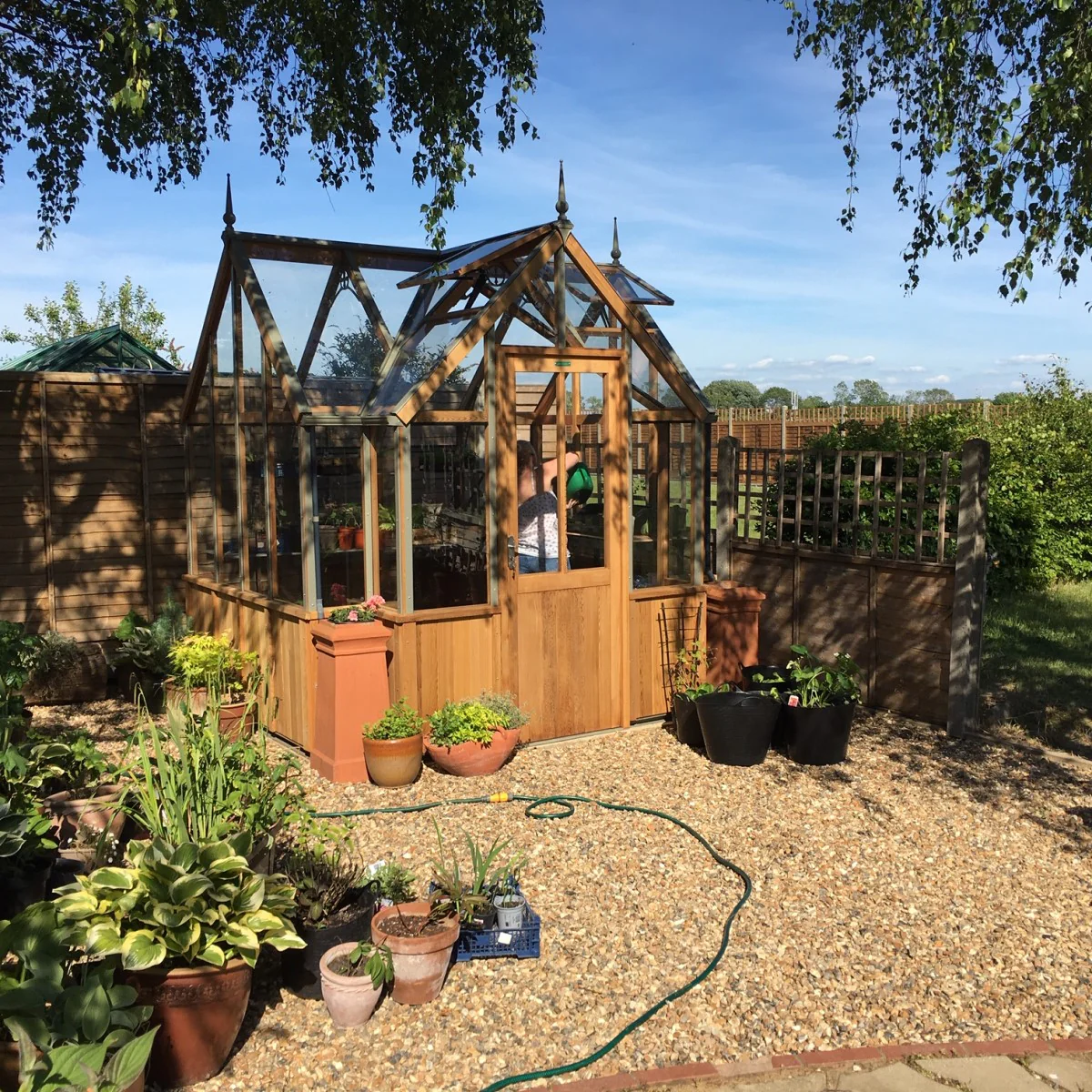 Alton | Durham Victorian Half Board Cedar Orangery With 3mm Tempered Glass Glazing - 7 ft. 4 in. Wide - Image 6