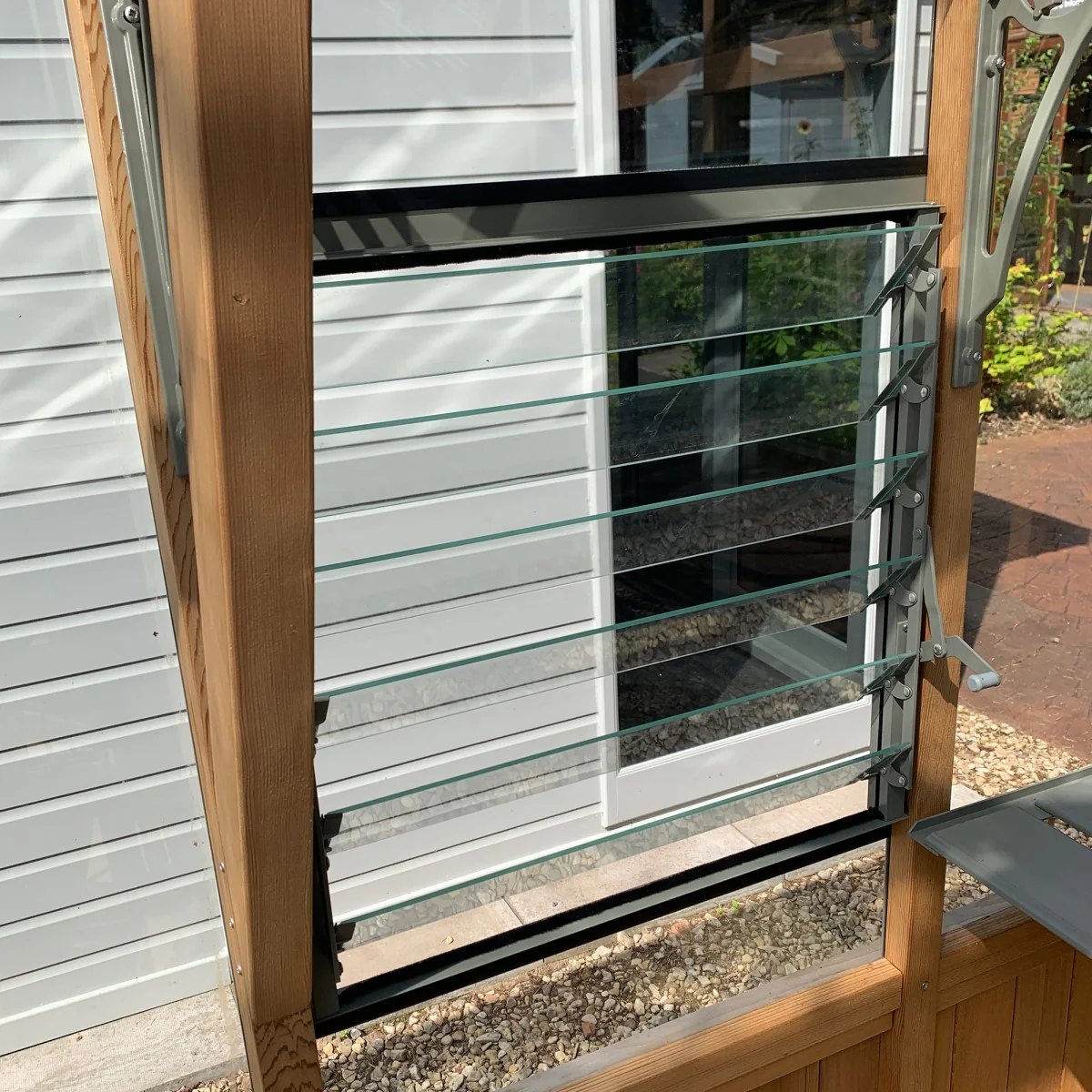 Alton | Cambridge Porch Victorian Half Board Cedar Orangery Greenhouse With 3mm Tempered Glass Glazing - 9 ft. 10 in. Wide - Image 13
