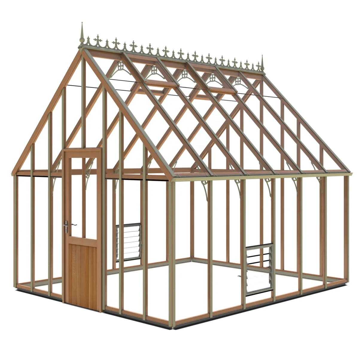 Alton | Lancing Victorian Cedar Glass Greenhouse With 3mm Tempered Glass Glazing - 10ft 9in Wide - Image 23