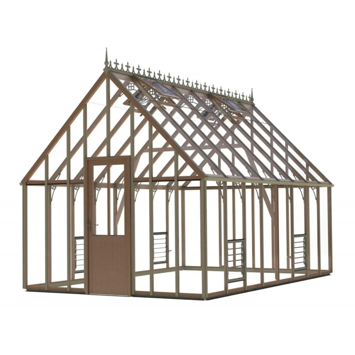 Alton | Lancing Victorian Cedar Glass Greenhouse With 3mm Tempered Glass Glazing - 10ft 9in Wide - Image 24