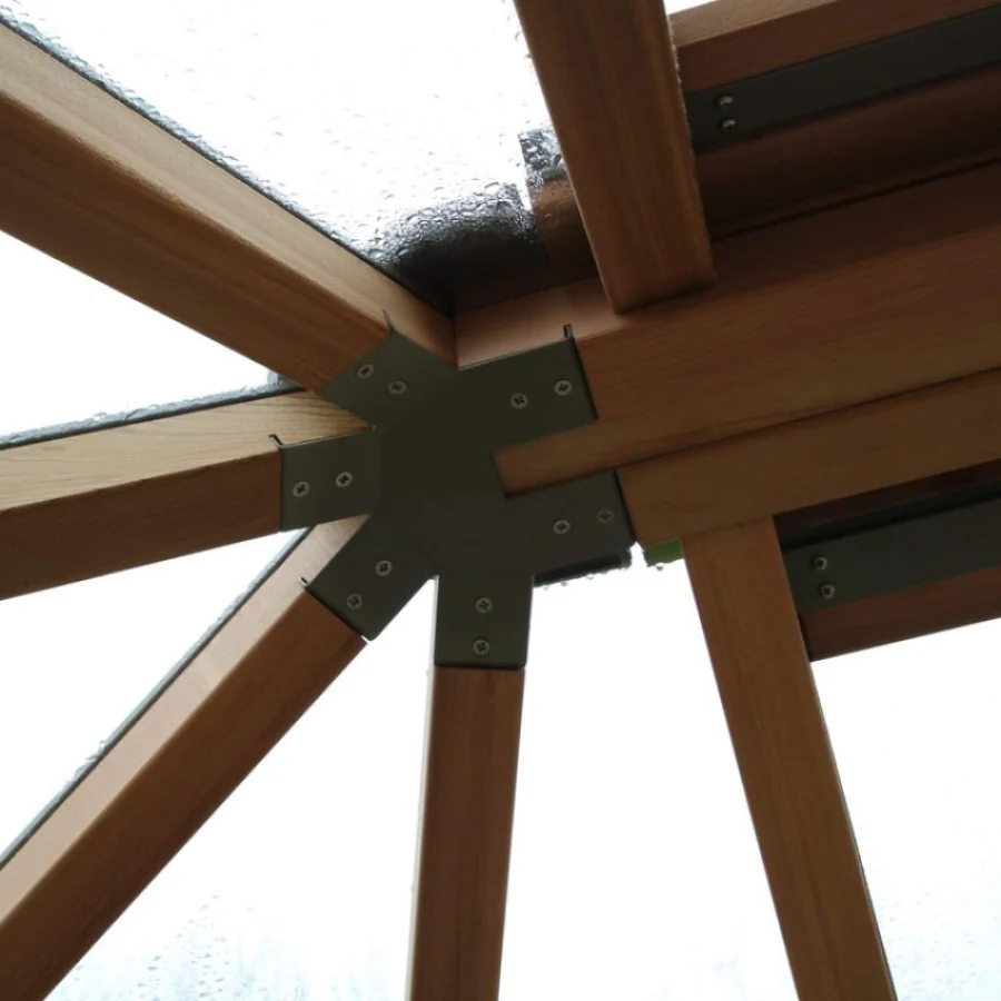 Alton | Octagonal Half Board Cedar Greenhouse With 3mm Tempered Glass Glazing - Image 10