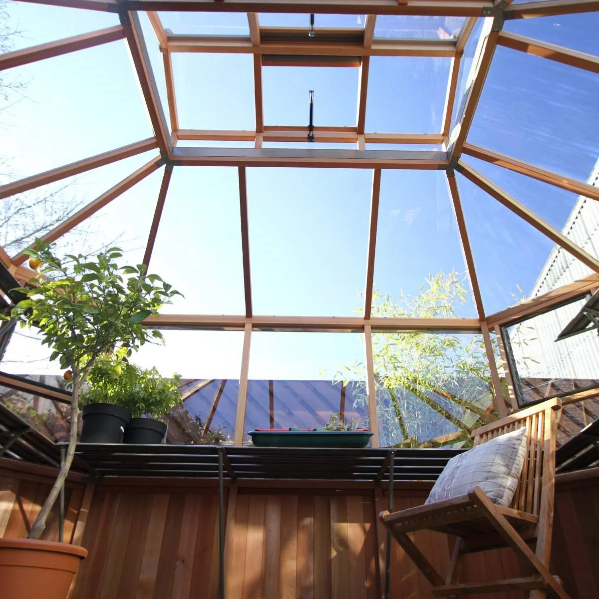 Alton | Octagonal Half Board Cedar Greenhouse With 3mm Tempered Glass Glazing - Image 12