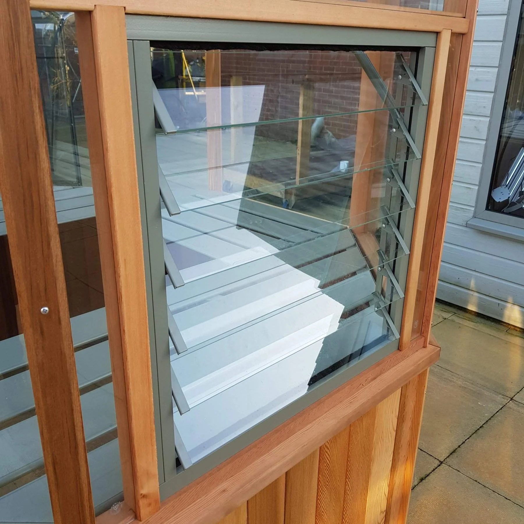 Alton | Octagonal Half Board Cedar Greenhouse With 3mm Tempered Glass Glazing - Image 16