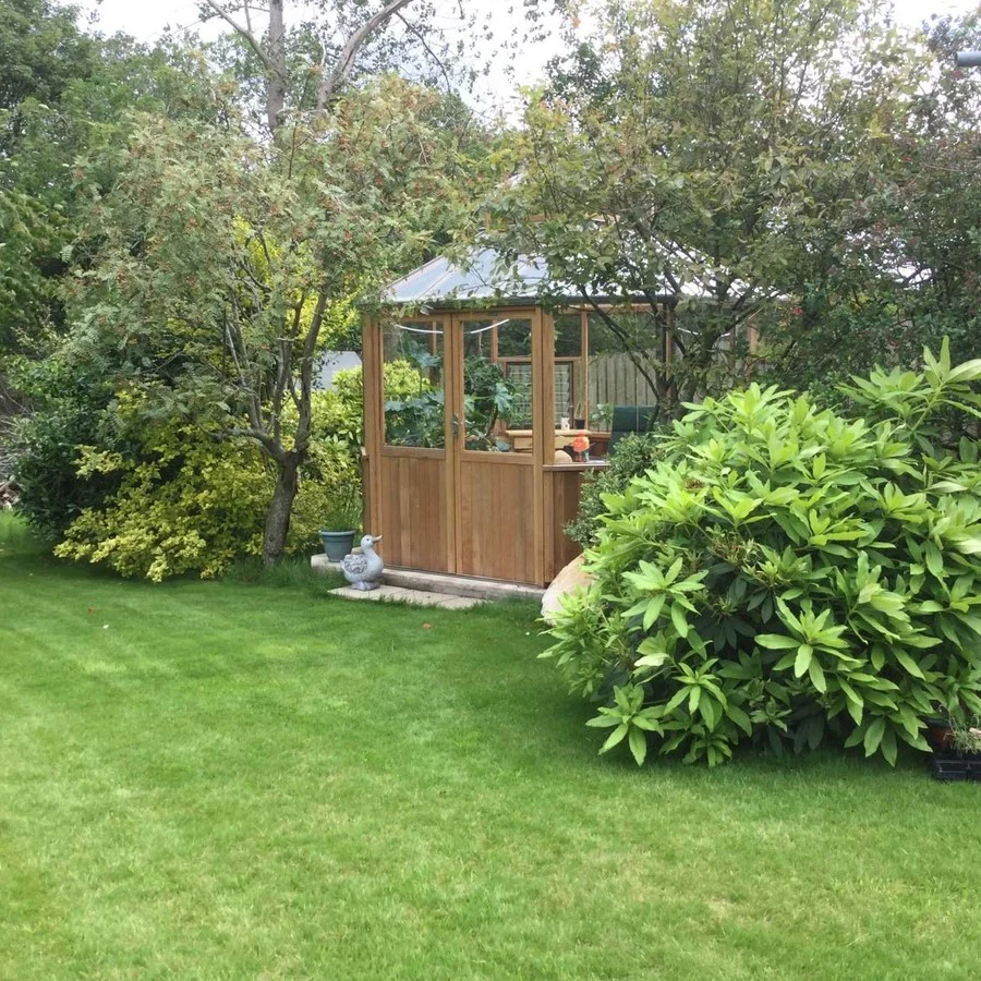 Alton | Octagonal Half Board Cedar Greenhouse With 3mm Tempered Glass Glazing - Image 58