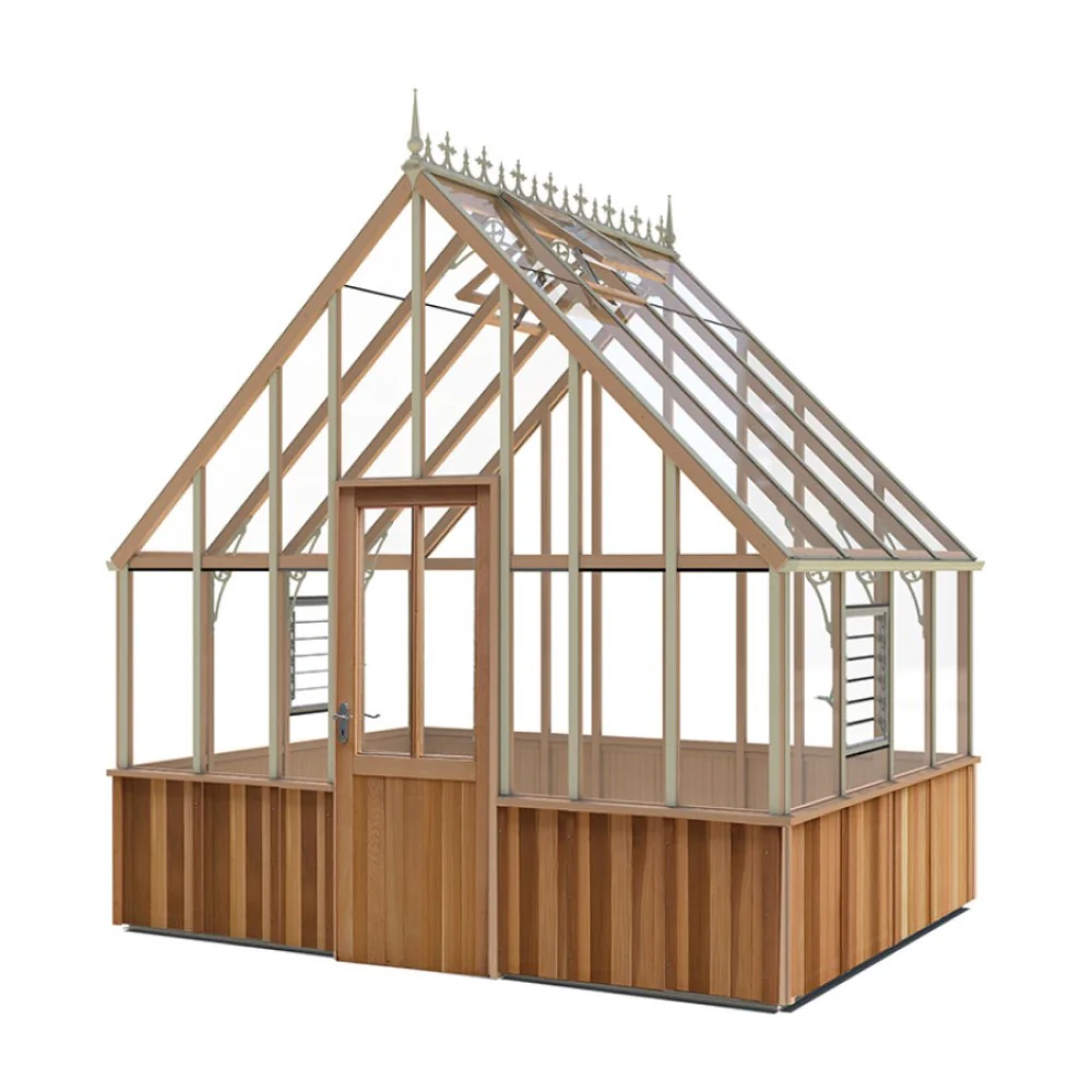 Alton | Westminster Victorian Half Board Cedar Glass Greenhouse With 3mm Tempered Glass Glazing - 10ft 9in Wide - Image 23