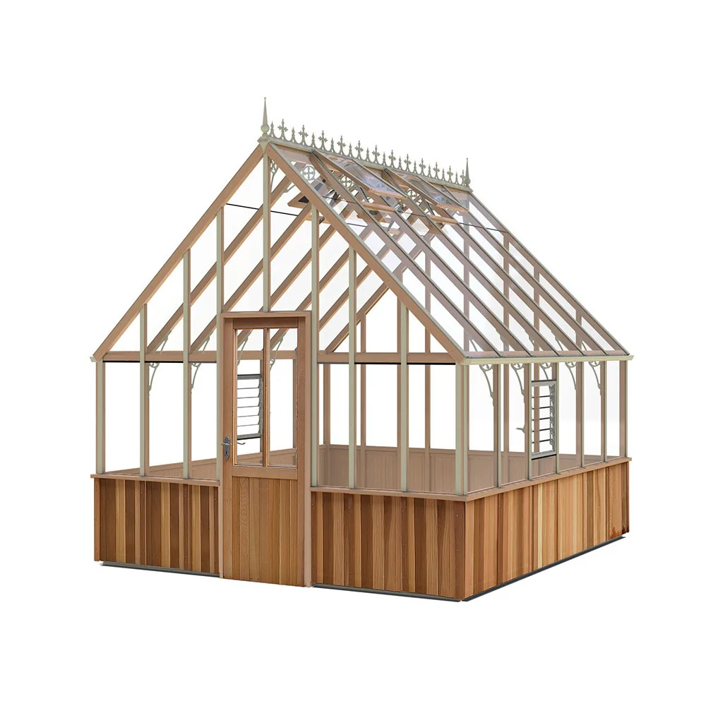 Alton | Westminster Victorian Half Board Cedar Glass Greenhouse With 3mm Tempered Glass Glazing - 10ft 9in Wide - Image 25