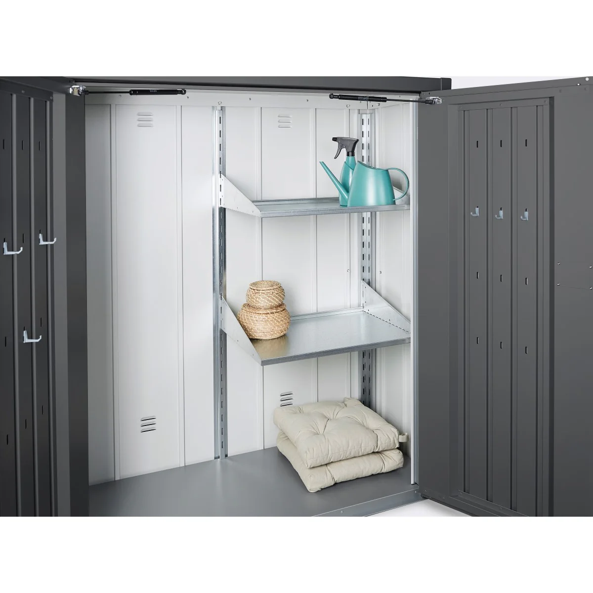 Biohort | 4x2x5 ft Romeo Storage Locker - Dark Gray - Image 8