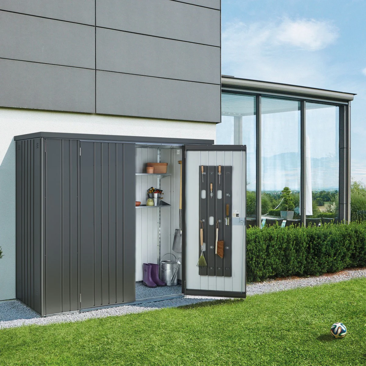 Biohort | 7.5x2.7x6 ft Equipment Locker 230 - Dark Gray - Image 8