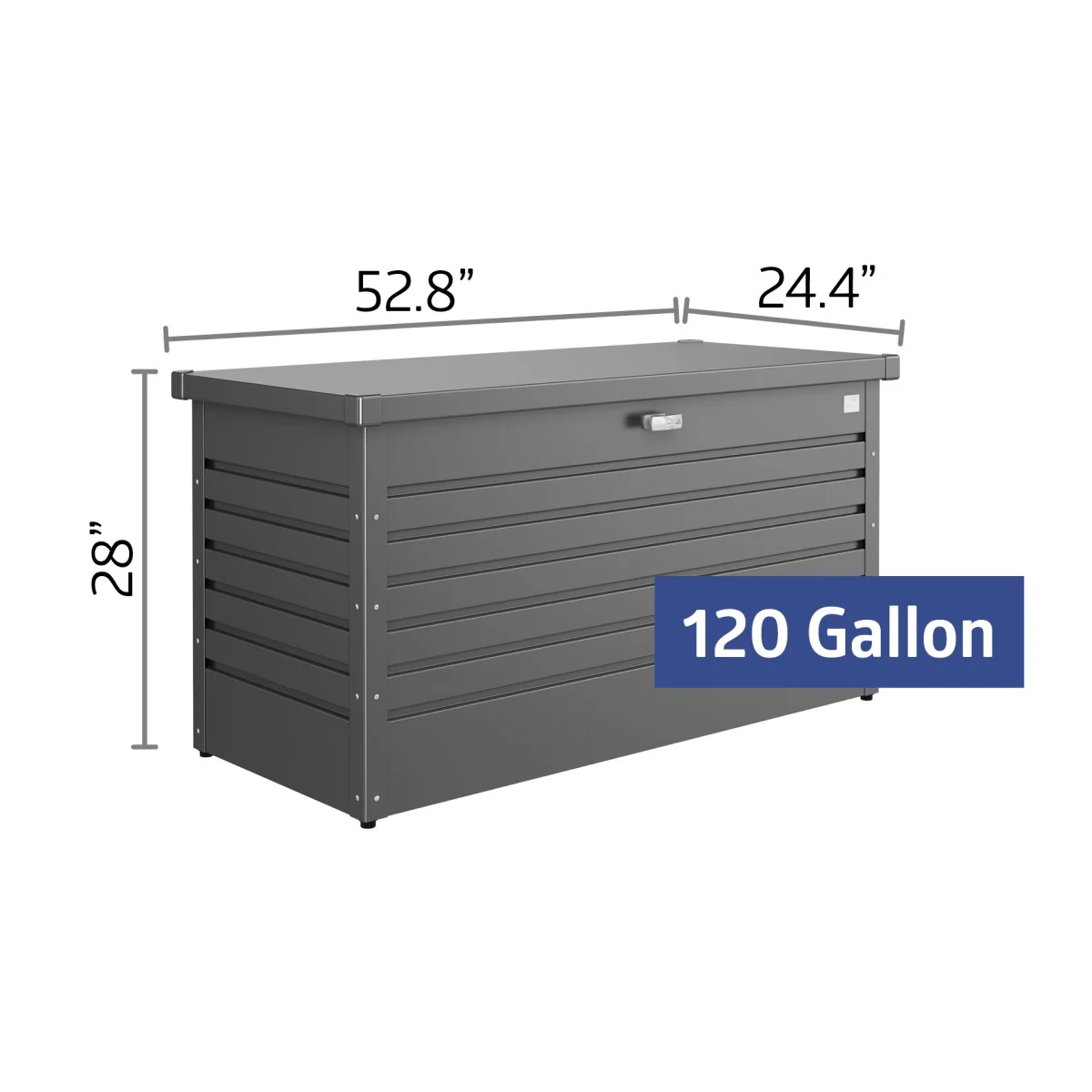 Biohort | 51 Gallon Leisure Time Deck Box - Dark Gray - Image 13