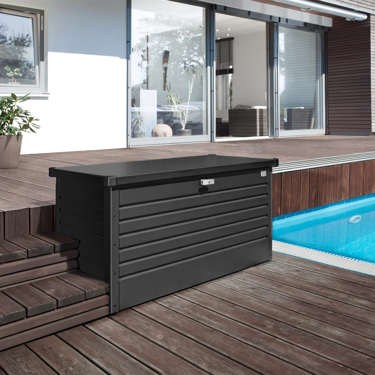 Biohort | 51 Gallon Leisure Time Deck Box - Dark Gray - Image 3