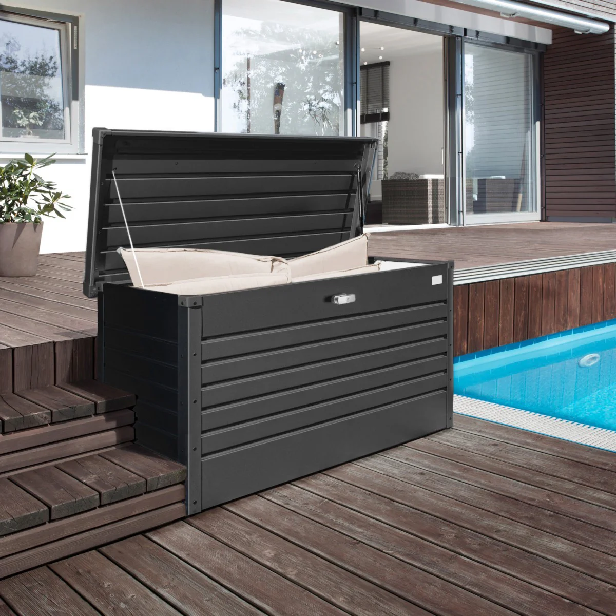 Biohort | 51 Gallon Leisure Time Deck Box - Dark Gray - Image 4
