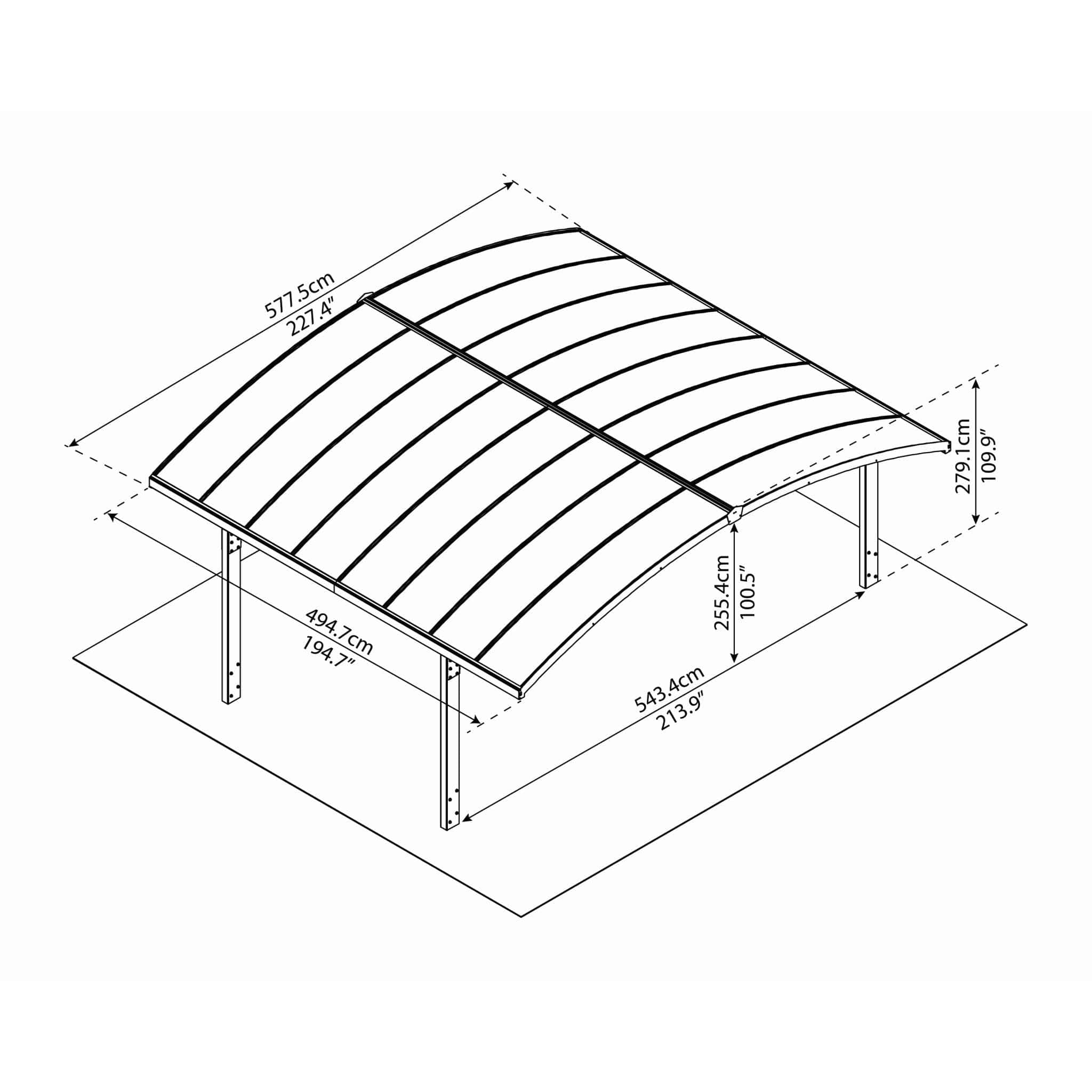 Palram - Canopia | Arizona Double Carport - Arch - Image 10