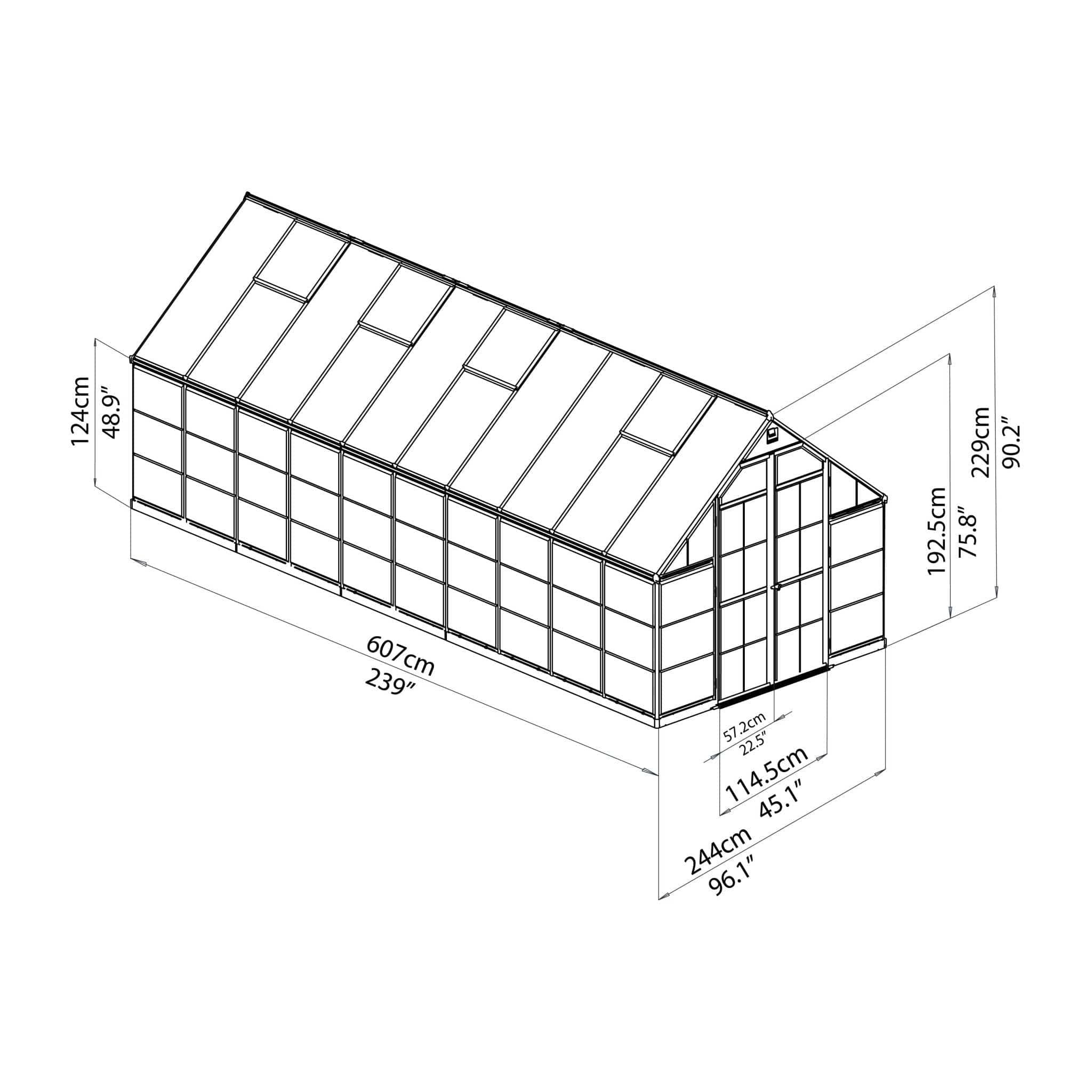 Palram - Canopia | Balance Greenhouse Kit With Clear 0.8mm Polycarbonate Glazing - Image 12