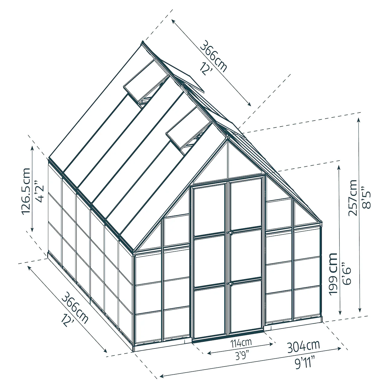 Palram - Canopia | Balance Greenhouse Kit With Clear 0.8mm Polycarbonate Glazing - Image 19