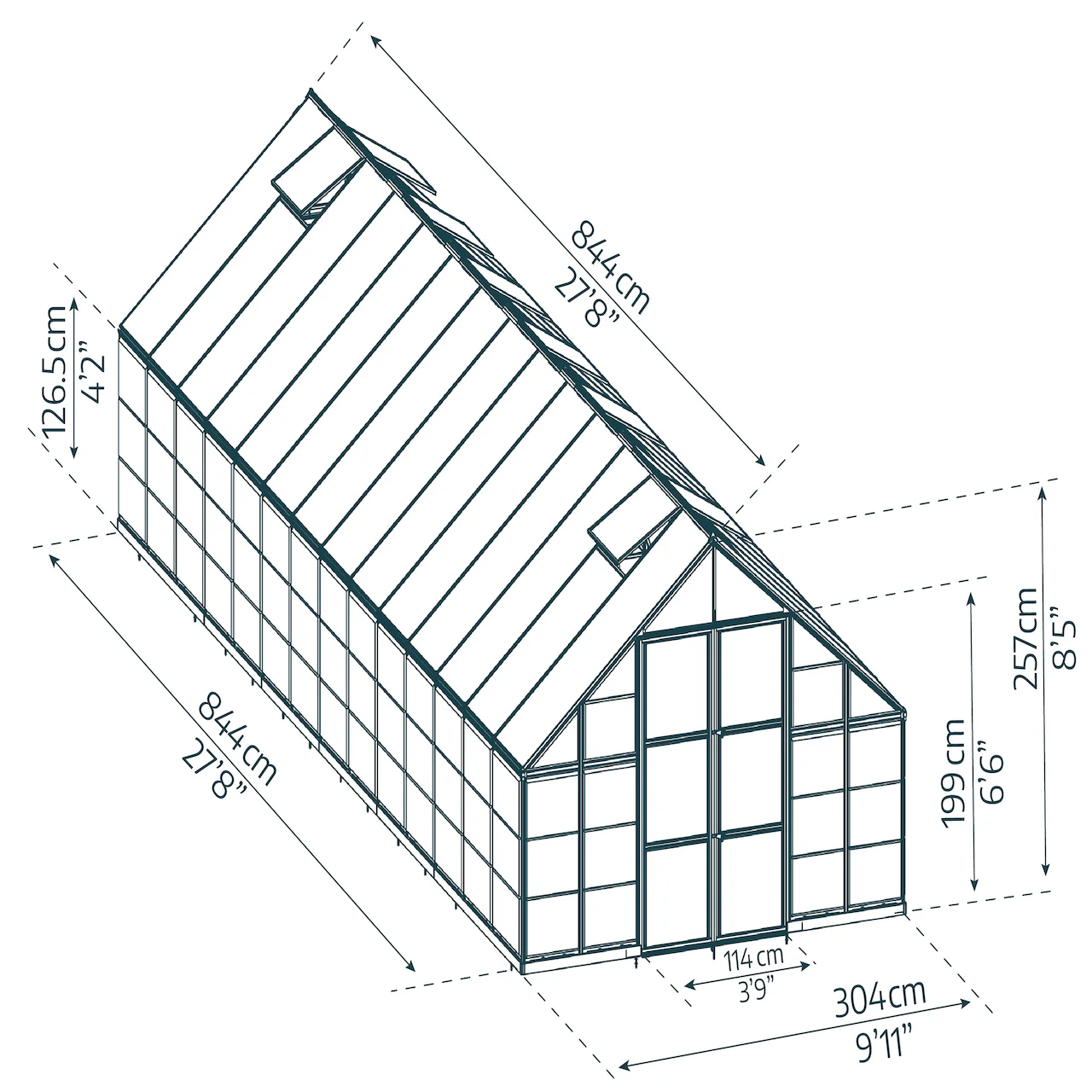 Palram - Canopia | Balance Greenhouse Kit With Clear 0.8mm Polycarbonate Glazing - Image 50